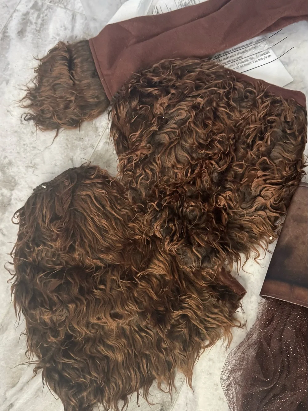 Star Wars Chewbacca Brown Hooded Kids Costume with Faux Fur and Bandolier